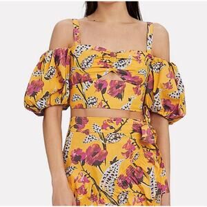 A.L.C Melody Cold Shoulder Crop Top Sz 4